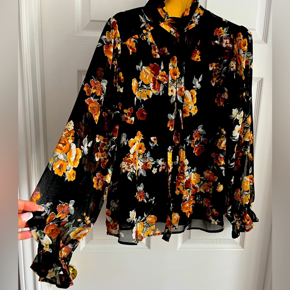 XL floral blouse